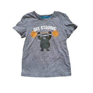 Gray 'BEE STRONG' Bear T-SHIRT/4T